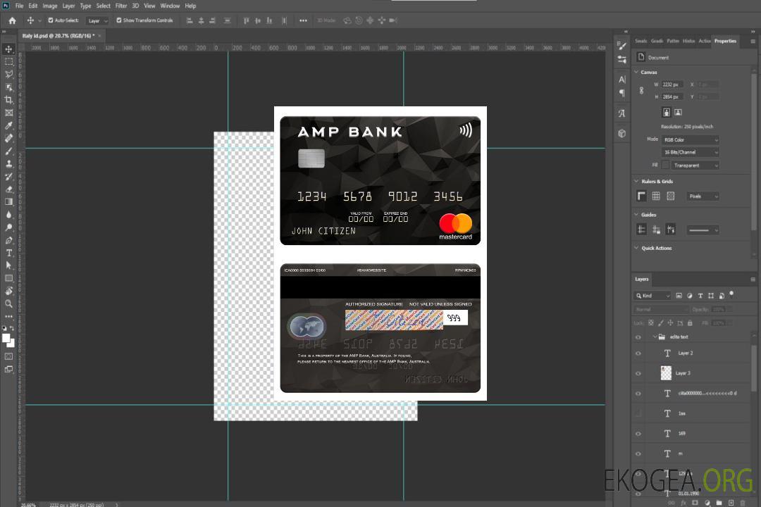 Carte mastercard australienne AMP Bank template Carte mastercard australienne AMP Bank template